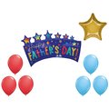 Loonballoon LOONBALLON Father's Day Theme Balloon Set, 34 Inch Father's Day Star Banner Balloon, Star Foil 97120